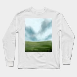 Simpe Abstract Landscape Illustration Long Sleeve T-Shirt